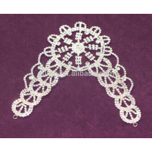 Taza de cristal de cadena applique rhinestone appliques de vestido de novia